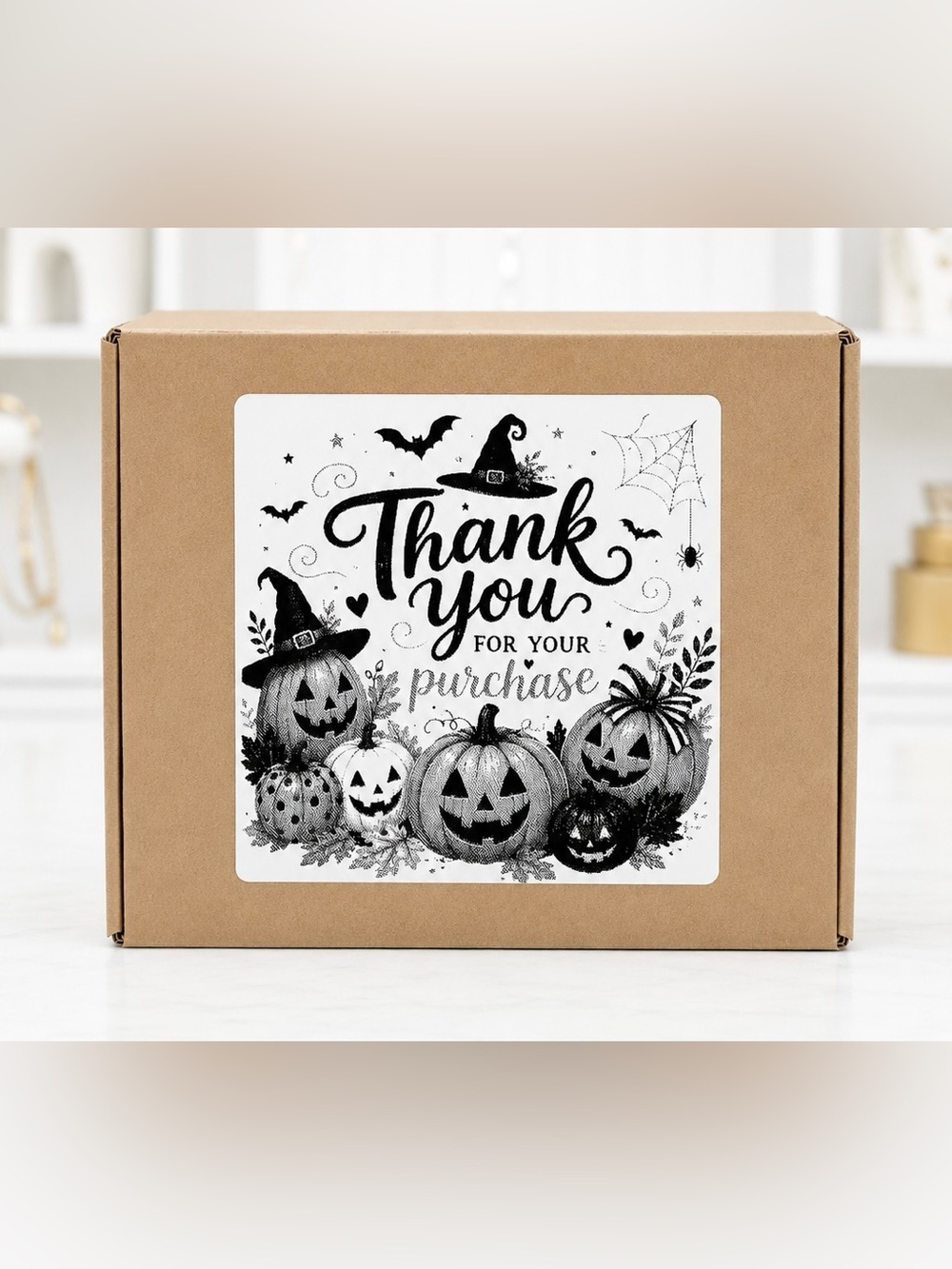 Halloween Thank You Stickers-100ct